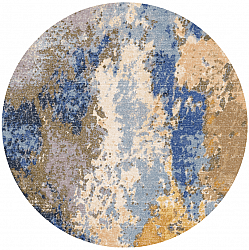 Rund Teppich - Travale (grau/blau/multi)