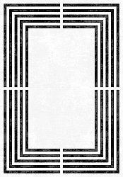 Wilton-Teppich - Assos (schwarz/weiß)