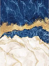 Wilton-Teppich - Padova (blau/weiß/gold)