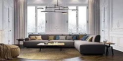 Rund Teppich - Oristano (braun/gold)