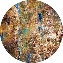 Rund Teppich - Trepito (braun/blau/multi)