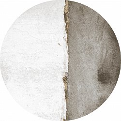Rund Teppich - Prades (weiß/grau)