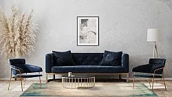 Wilton-Teppich - Giave (beige/blau)