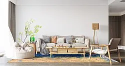 Wilton-Teppich - Sindia (beige/blau)