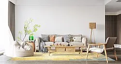 Wilton-Teppich - Palau (gold/beige/blau)