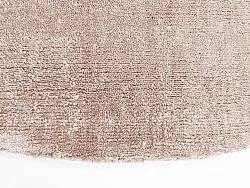 Rund Teppich - Recycled PET with viscose look (hellbraun)