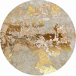 Rund Teppich - Elena (beige/gold)
