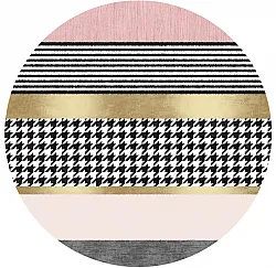 Rund Teppich - Esme (rosa/bunt)