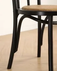 Stuhl - Bistro (rattan/schwarz) - 2 Stck.