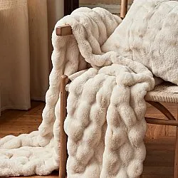 Decken - Aranga Bubble Throw (beige)