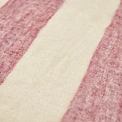 Decken - Wolldecke im Mischgewebe - Beatriz Stripe (rot/weiß)
