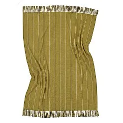 Decken - Baumwolldecke - Martina Stripe (grün/weiß)