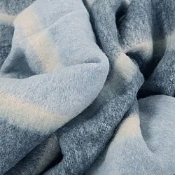 Decken - Überwurf aus Wollmischung - Charlotte (blau)