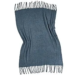 Decken - Überwurf aus Wollmischung - Samantha (blau)