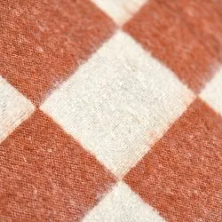 Decken - Wolldecke im Mischgewebe - Audrey Check (rosa/cremeweiß)