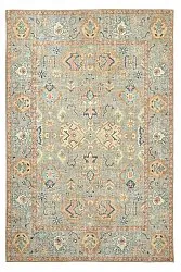Flachgewebter Teppich - Amena (blau)