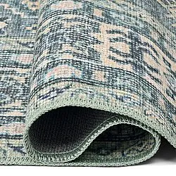 Flachgewebter Teppich - Benaluna (blau/grün)