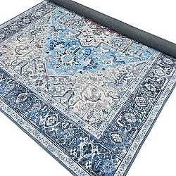 Flachgewebter Teppich - Birjand (blau)