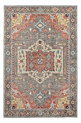 Flachgewebter Teppich - Kordava (grau/rot)