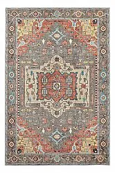 Flachgewebter Teppich - Kordava (grau/rot)