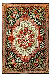 Flachgewebter Teppich - Masarida (schwarz/mehrfarbig)