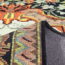 Flachgewebter Teppich - Masarida (schwarz/mehrfarbig)