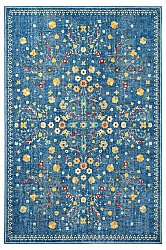 Flachgewebter Teppich - Nabilar (blau)