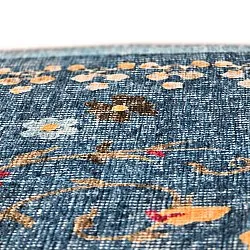 Flachgewebter Teppich - Nabilar (blau)
