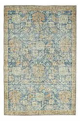 Flachgewebter Teppich - Noura (blau)