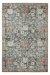Flachgewebter Teppich - Noura (dunkelblau)