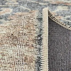 Flachgewebter Teppich - Noura (dunkelblau)