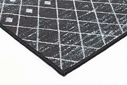 Wilton-Teppich - Stella (schwarz/weiß)