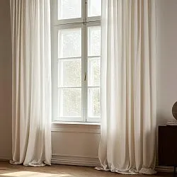 Vorhänge - Gardine in Leinenoptik Andrada (beige)