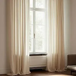 Vorhänge - Gardine in Leinenoptik Andrada (braun)