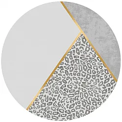 Rund Teppich - Granada (grau/gold)