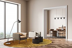 Rund Teppich - Malveira (gold)