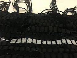 Flickenteppich - Nordal Design (schwarz, 100 % Leder)