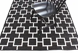 Teppich für innen und außen - Brussels Silver (schwarz)