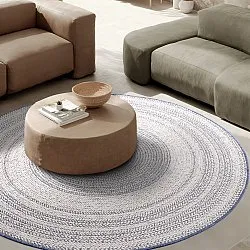 Rund Teppich - Indoor/Outdoor Angus (blau)