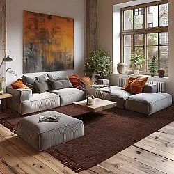 Hochflorteppiche - Alba Natural Cotton Shaggy (braun)