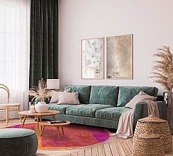 Rund Teppich - Asti (rot)