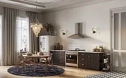 Runde Teppiche - Rostock (schwarz)