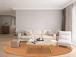 Rund Teppich (sisal) - Agave (orange)
