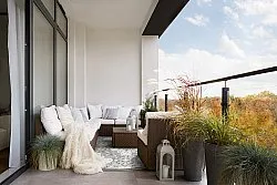 Runde Teppiche - Indoor/Outdoor Hampton (grau)