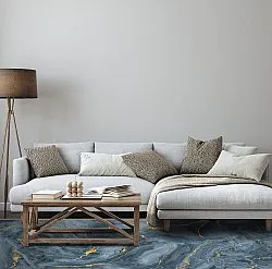 Wilton-Teppich - Storm (blau/gold)