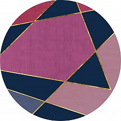 Runde Teppiche - Jade (dunkelblau/rosa)