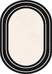 Ovaler Teppich - Josie (schwarz)