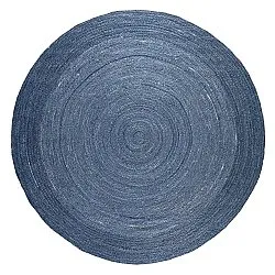 Runder Juteteppich - Amasia (blau)