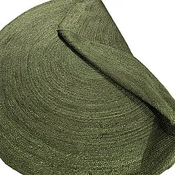 Runder Juteteppich - Amasia (militärgrün)