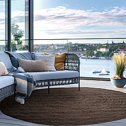 Runder Juteteppich - Amasia (dunkles taupe)